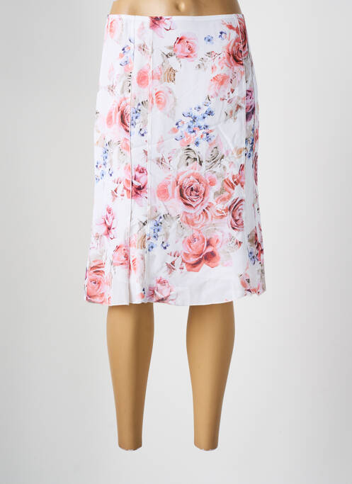 Jupe mi-longue blanc FRANK WALDER pour femme