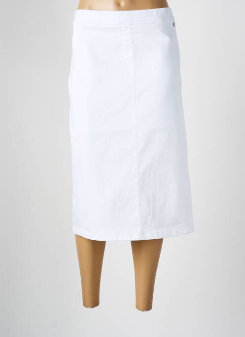 Jupe mi-longue blanc TONI pour femme