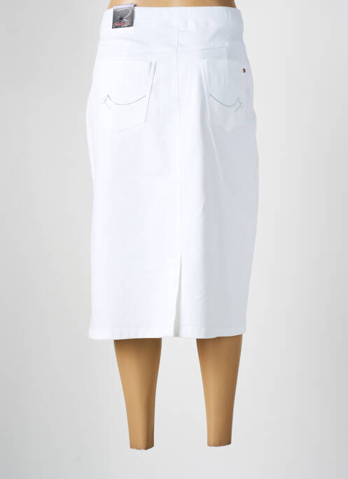 Jupe mi-longue blanc TONI pour femme