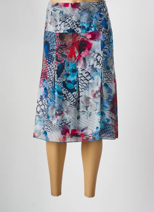 Jupe mi-longue bleu FRANCE RIVOIRE pour femme