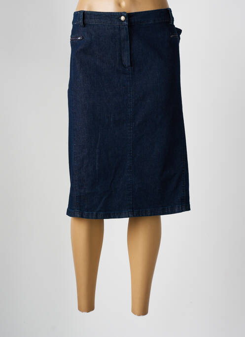 Jupe mi-longue bleu FRANCE RIVOIRE pour femme