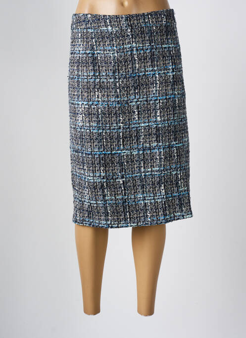 Jupe mi-longue bleu FRANCE RIVOIRE pour femme