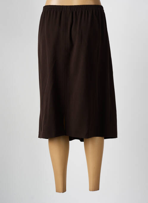 Jupe mi-longue marron FRANCE RIVOIRE pour femme