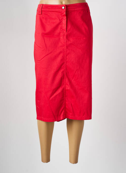 Jupe mi-longue rouge FRANCE RIVOIRE pour femme
