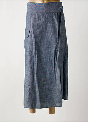 Jupe longue coupe droite bleu ELENA MIRO femme
