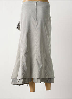 Jupe longue fermeture zippée au dos gris SEMPRE PIU BY CHALOU femme
