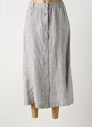Jupe longue coupe droite gris FRED SABATIER femme