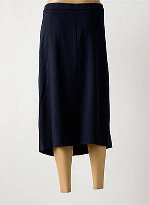 Jupe mi-longue stretch bleu ELENA MIRO femme