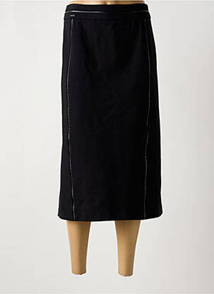 Jupe mi-longue coupe droite noir FRED SABATIER femme