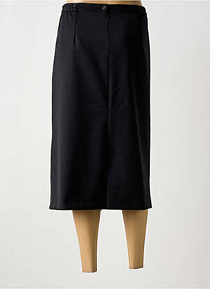 Jupe mi-longue coupe droite noir FRANCE RIVOIRE femme