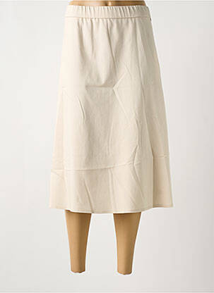 Jupe mi-longue coupe droite beige TONI DRESS femme
