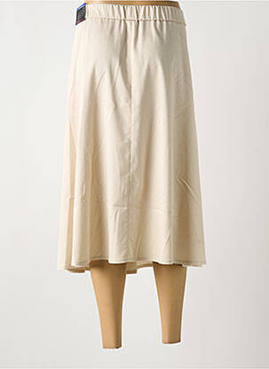 Jupe mi-longue coupe droite beige TONI DRESS femme