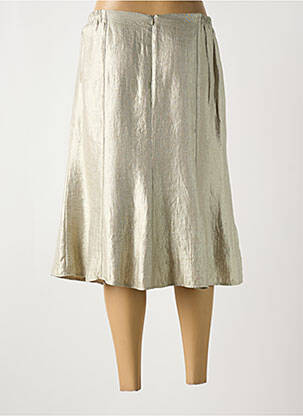 Jupe mi-longue coupe droite or FRANCE RIVOIRE femme