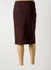 Jupe mi-longue marron LUCIA pour femme seconde vue