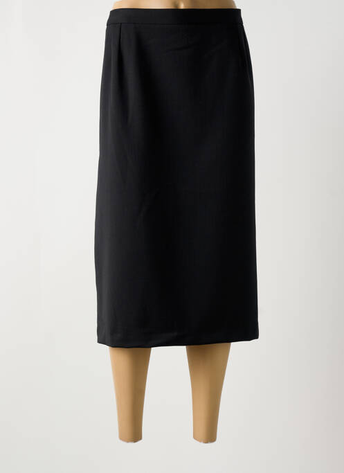 Jupe mi-longue coupe droite noir FRANCE RIVOIRE femme