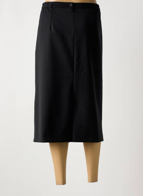 Jupe mi-longue coupe droite noir FRANCE RIVOIRE femme