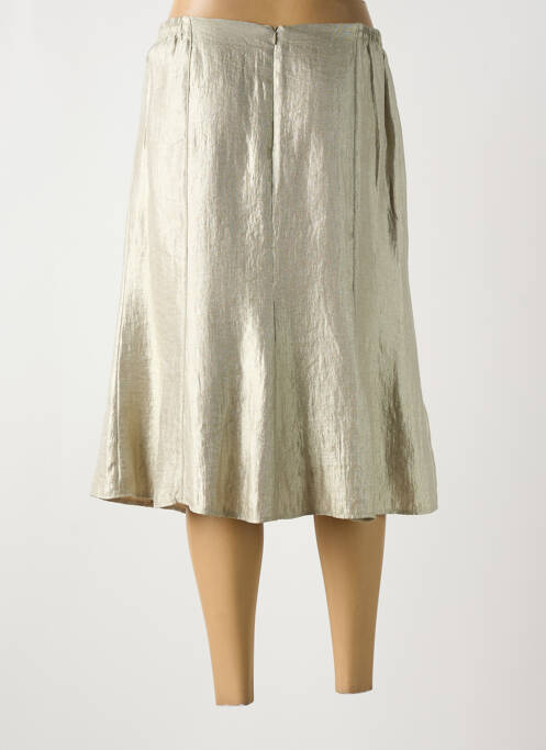 Jupe mi-longue coupe droite or FRANCE RIVOIRE femme