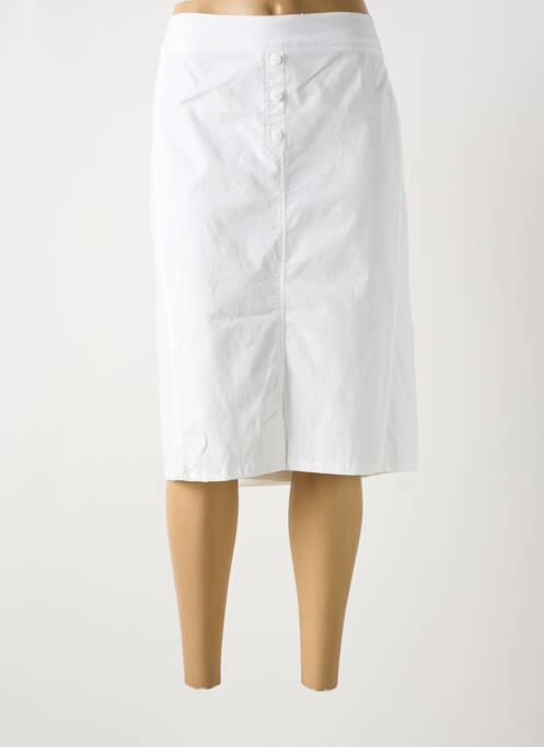 Jupe mi-longue blanc FRANCE RIVOIRE pour femme