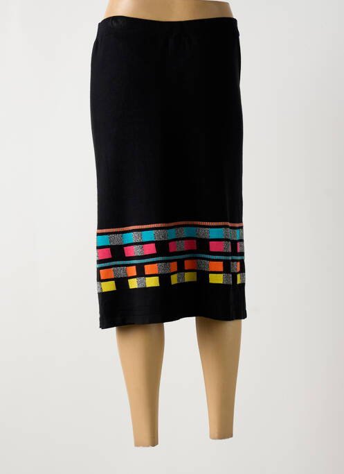 Jupe mi-longue noir PAUSE CAFE pour femme