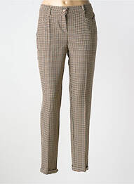 Pantalon slim stretch taille normale marron TONI femme