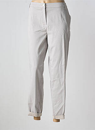 Pantalon droit stretch taille normale gris ELENA MIRO femme
