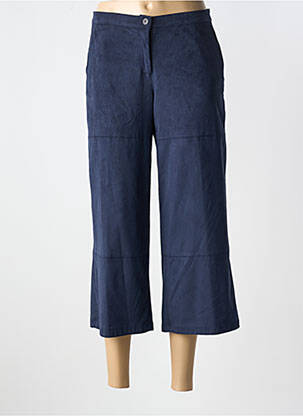 Pantacourt stretch taille normale bleu ANDAMIO femme