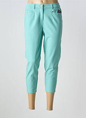 Pantacourt stretch taille normale bleu FRANK WALDER femme