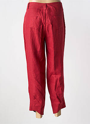 Pantalon 7/8 fermeture zippée sous rabat boutonné taille normale rouge QUATTRO femme