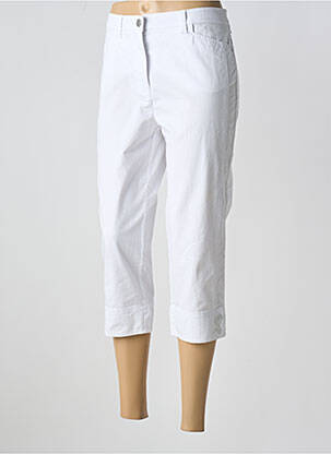 Pantacourt stretch taille normale blanc TONI femme