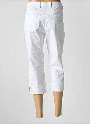 Pantacourt stretch taille normale blanc TONI femme
