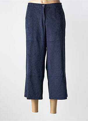 Pantacourt stretch taille normale bleu ANDAMIO femme
