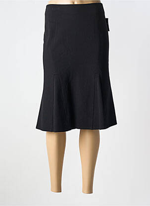 Jupe mi-longue stretch noir FRANK WALDER femme