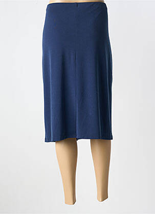 Jupe mi-longue coupe droite bleu FRANCE RIVOIRE femme