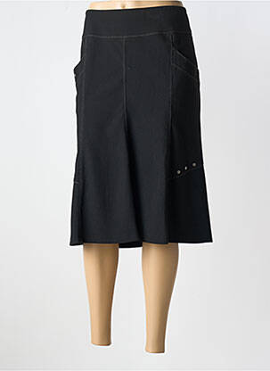 Jupe mi-longue stretch noir FRANCE RIVOIRE femme