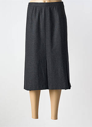 Jupe mi-longue stretch gris FRANCE RIVOIRE femme