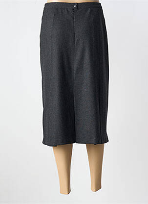 Jupe mi-longue stretch gris FRANCE RIVOIRE femme