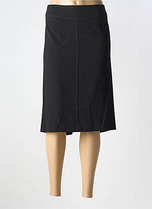 Jupe mi-longue coupe droite noir FRANCE RIVOIRE femme