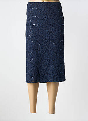 Jupe mi-longue coupe droite bleu SOMMERMANN femme