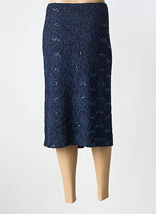 Jupe mi-longue coupe droite bleu SOMMERMANN femme