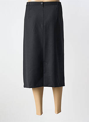 Jupe mi-longue stretch noir GEVANA femme