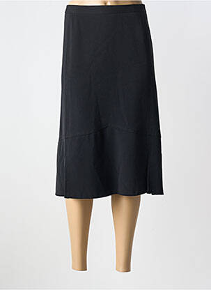 Jupe mi-longue stretch noir FRANCOISE F femme