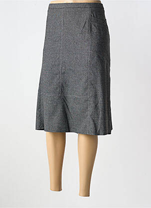 Jupe mi-longue coupe droite gris FRANCE RIVOIRE femme