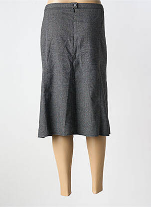 Jupe mi-longue coupe droite gris FRANCE RIVOIRE femme