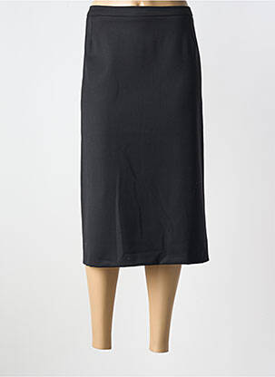 Jupe mi-longue coupe droite noir FRANCE RIVOIRE femme