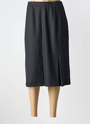 Jupe mi-longue coupe droite gris FRANCE RIVOIRE femme
