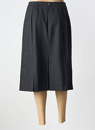 Jupe mi-longue coupe droite gris FRANCE RIVOIRE femme