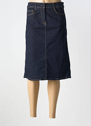 Jupe mi-longue bleu ELENA MIRO pour femme