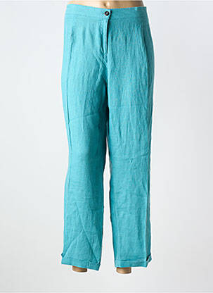 Pantalon droit bleu ELENA MIRO pour femme