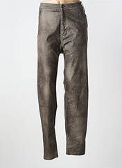 Pantalon slim marron FRED SABATIER pour femme seconde vue