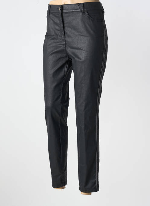 Pantalon slim tissage enduit taille normale noir TONI femme
